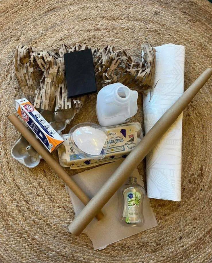 We are looking to enhance our junk modelling provision.  If you have any of the following we would really like to take it off your hands. 

Cardboard tubes in various sizes
Plastic bottles
Wrapping paper
Boxes of various sizes
Newspapers/magazines
Scraps of fabric. 

Many thanks
ABC team.