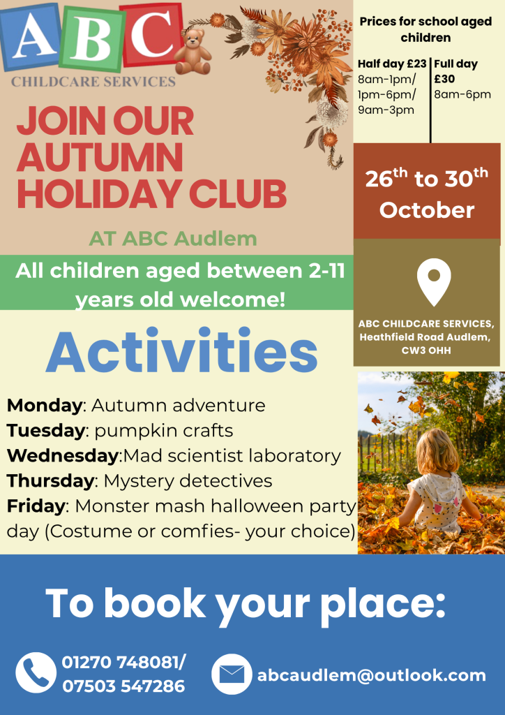 AUDLEM HOLIDAY CLUB 26 AUTUMN